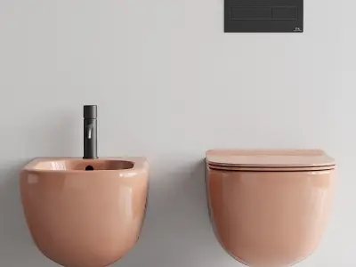 Ceramica Cielo Era Wall-Hung WC Set 2 3D model