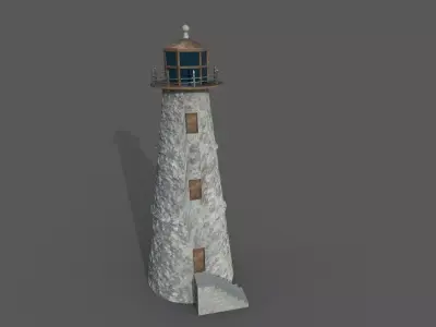Light House Low-poly Low-poly 3D model