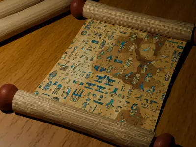 Ancient Egypt Hieroglyphs  - VOL 2 - 6 Seamless PBR Texture