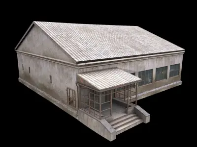 old building Low-poly 3D model order