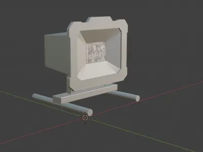 Low Poly Work Light Low-poly 3D model