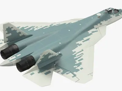 Su 57 Aircraft Fifth Gen Fighter in Flight Simplified 