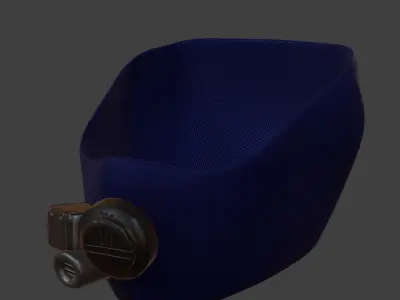 Gas mask helmet 3d model scifi Low-poly  Low-poly 3D model