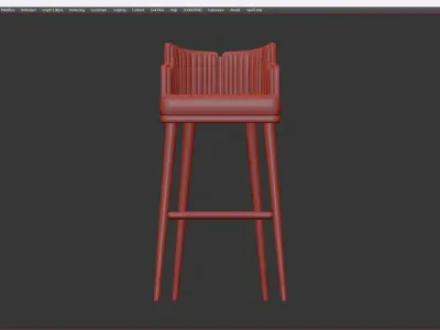 BAR CHAIR ERVIN Low-poly 3D model