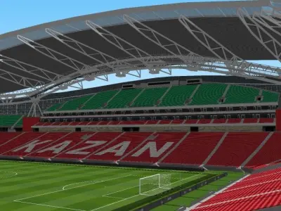 Kazan Arena - Rubin Kazan Russia Low-poly 3D model