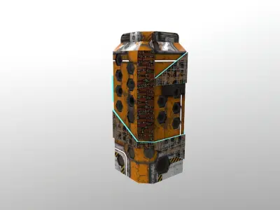 Cyberpunk City - Building 13 Low-poly 3D model