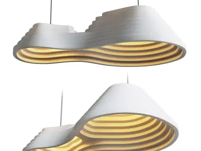 Rice Field Acoustic Lamps By Tuttobene 3D model