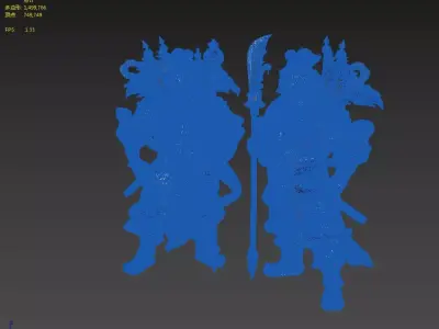 China Zhong Kui  warrior  heavenly king  night demon  3D model