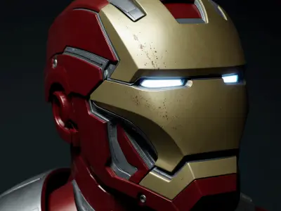 Iron Man Mark 85 MK85 Helmet  Avengers Endgame 3D Model Low-poly 3D model
