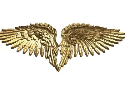 Wings Printable carved decor 17  3D print model