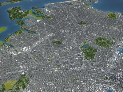 Brooklyn Low-poly 3D model