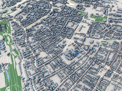 Bielefeld City Germany 3D model