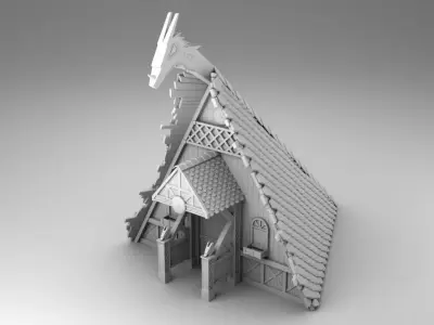 Vikings house on the swamp 3D print model