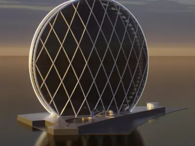 Aldar Dirham Headquarters Building HQ Ultra PhotoRealistic 3D model
