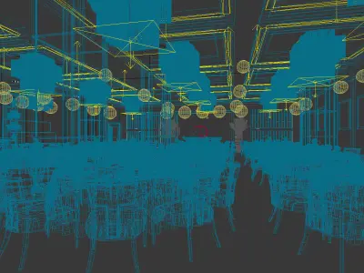 Business Restaurant - Coffee - Banquet  110 3D model