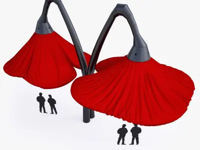 Warde Flower Street Lamp 3D model