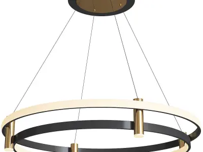 Terret modern pendant light - gold 3D model