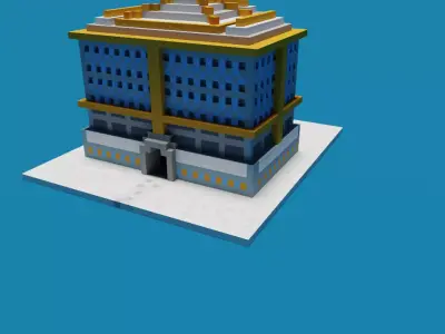 Ice castle Free low-poly 3D model