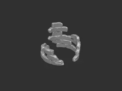 Modular Ruined Tower Set 3D print model