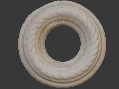  Circular Plaster Rosette Scan Low-poly 3D model