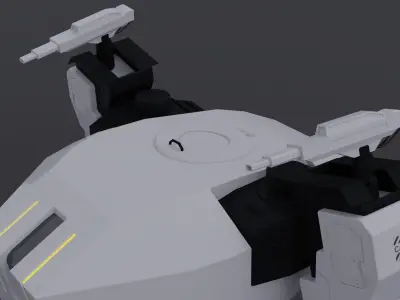 Military Combat Mech Fully Rigged Low-poly 3D model