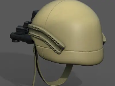 Helmet military combat soldier armor  Low-poly 3D model