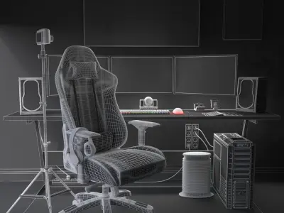 Gaming Room 3D model
