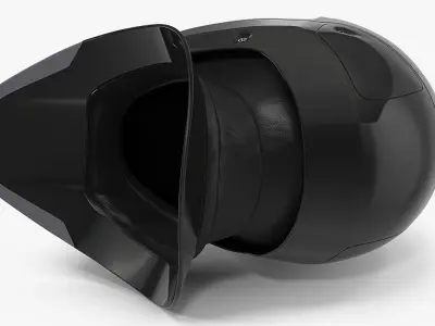 Sci-Fi Space Helmet Black 3D model