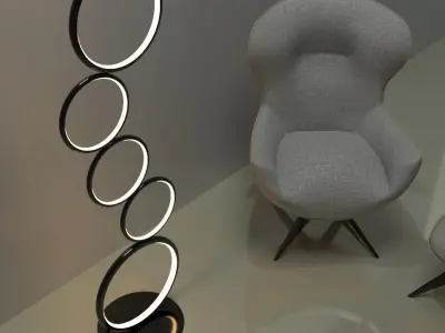 Floor lamp 3D model 10