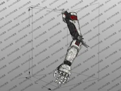 Cyberpunk 2077 Johnny Silverhand Armor - DIY Cosplay Pepakura Low-poly 3D model