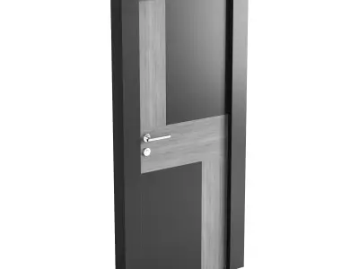 Modern entrance door 015 3D model