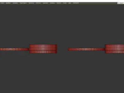 Twine circular led ceiling light Low-poly 3D model