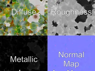 Succulent Plant in Ceramic Pot model pack Low-poly 3D model