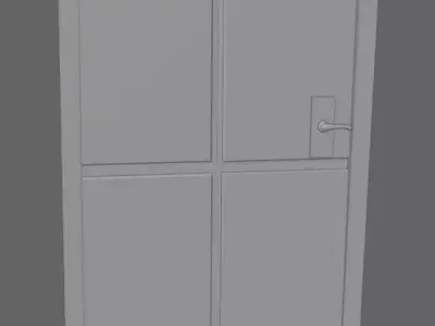 Bedroom Door 3D Model 3D model Texture
