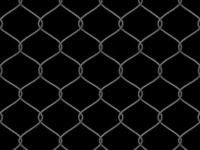 Fence with barbed wire Low-poly 3D model