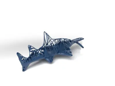 Sawshark Dust Voronoi Low-poly 3D model