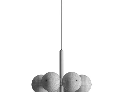 Opaline Chandelier by Kaiser Leuchten 3D model