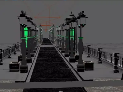 Steampunk Bridge Free 3D model
