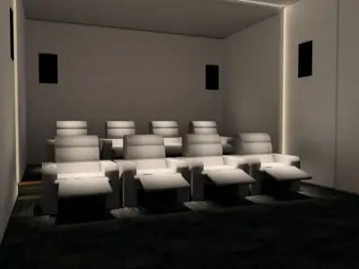 Home Theater 01 Low-poly 3D model