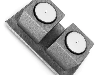 Double Metal Candles 3D model