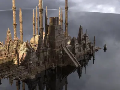 City of Nazca civilization Ruins 3 3D model