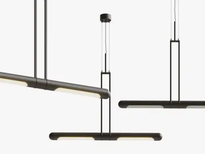 Pendant light bullet 3D model