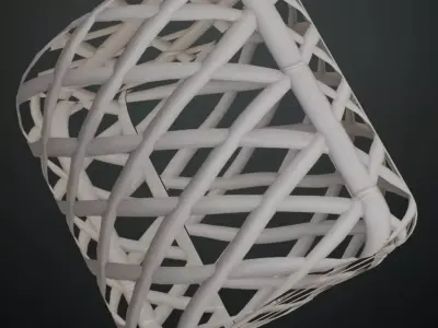 White Woven Bamboo Lattice Texture