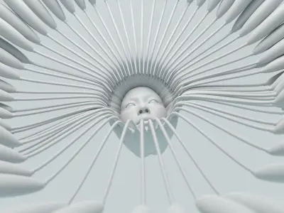 Floating Android Face 3D model