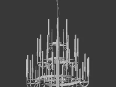 Luxxu Gala Suspension Chandelier 3D model