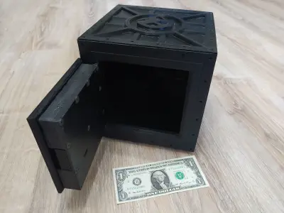 Safe with combination lock 3D print model