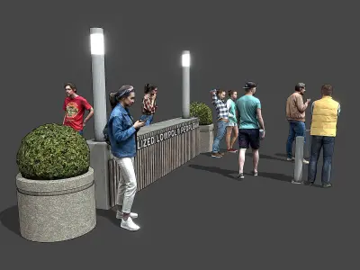 Stylized Lowpoly People Casual Pack Volume 3 Low-poly 3D model