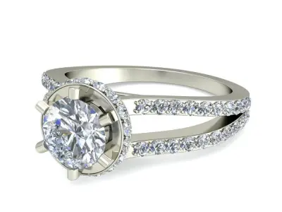 Timeless Solitaire Diamond Ring 3D print model