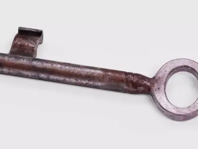 Key V1 - Rusty Hollow Barrel Skeleton Key 3D model