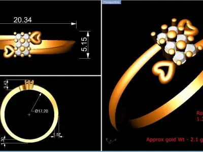 Ring - 1357 3D print model